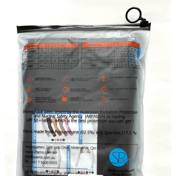 SParms Sun Protection UPF 50 Warm Long Sleeve Shirt Black Size Men's XL NEW - Picture 4 of 6